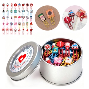41 pieces Medical Themed Decorative Paperclip Set with Tin Box